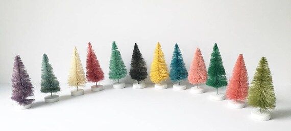 Bottle brush Trees Sisal Colors Christmas Mini Tree | Etsy (US)