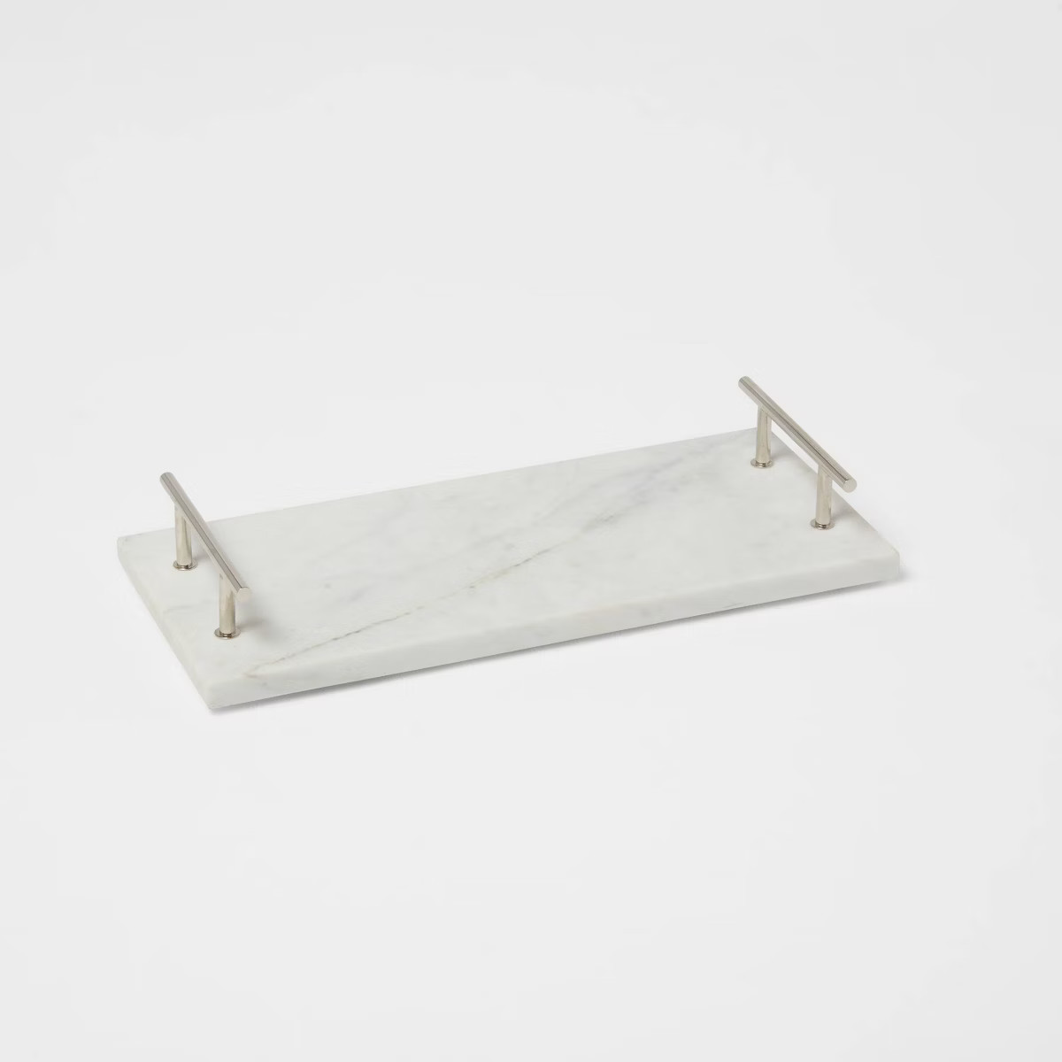14" x 6" Marble Serving Tray with Metal Handles White - Threshold™ | Target