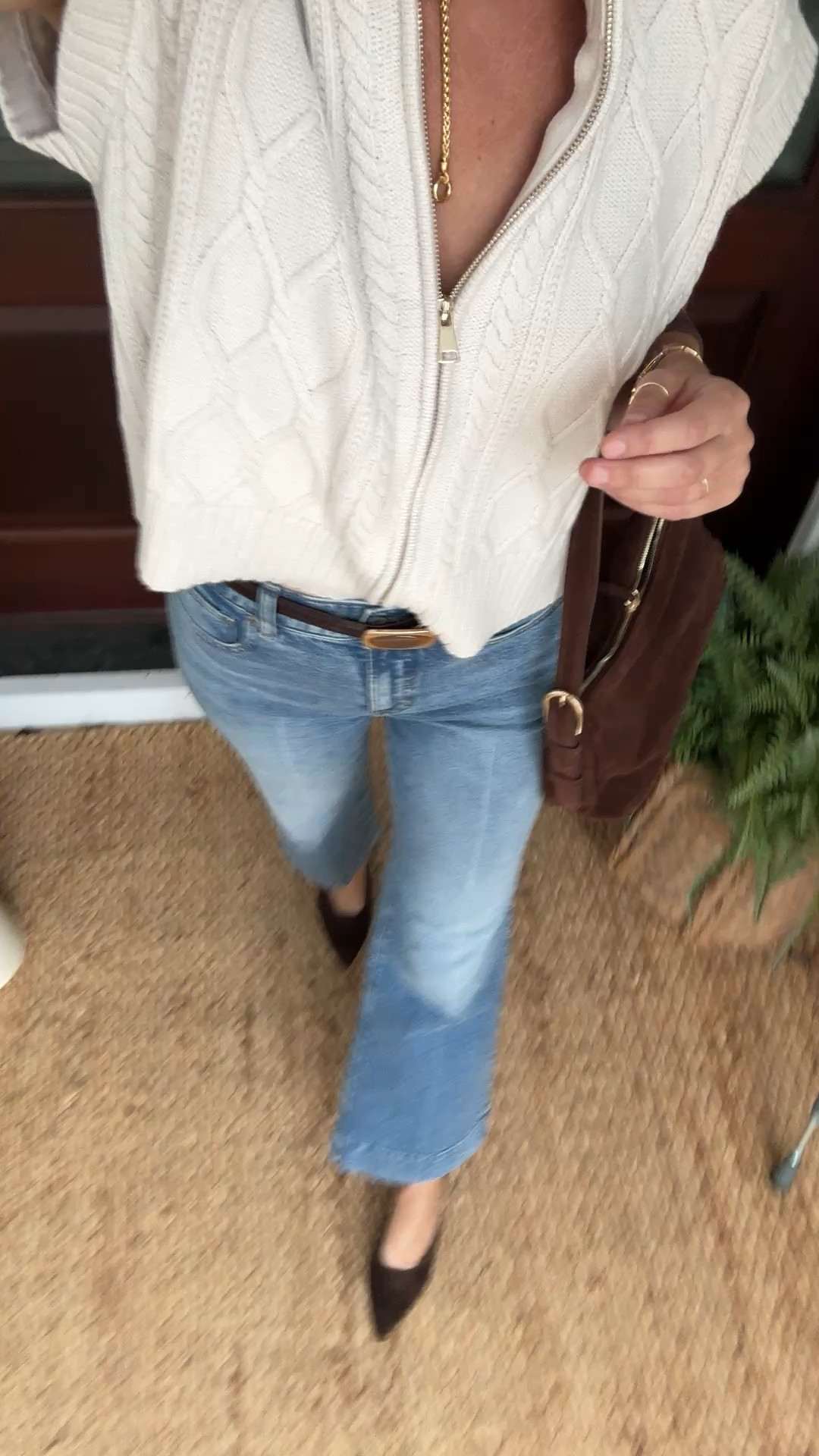 This top is 40% off with code VIPFAM! Layer it as temps get cooler.  I am in small in the top and 27 tall in the jeans.

#LTKOver40 #LTKSaleAlert #LTKTall