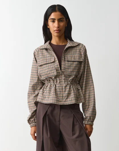 Gingham Pocket Front Jacket | Glassons (Australia)