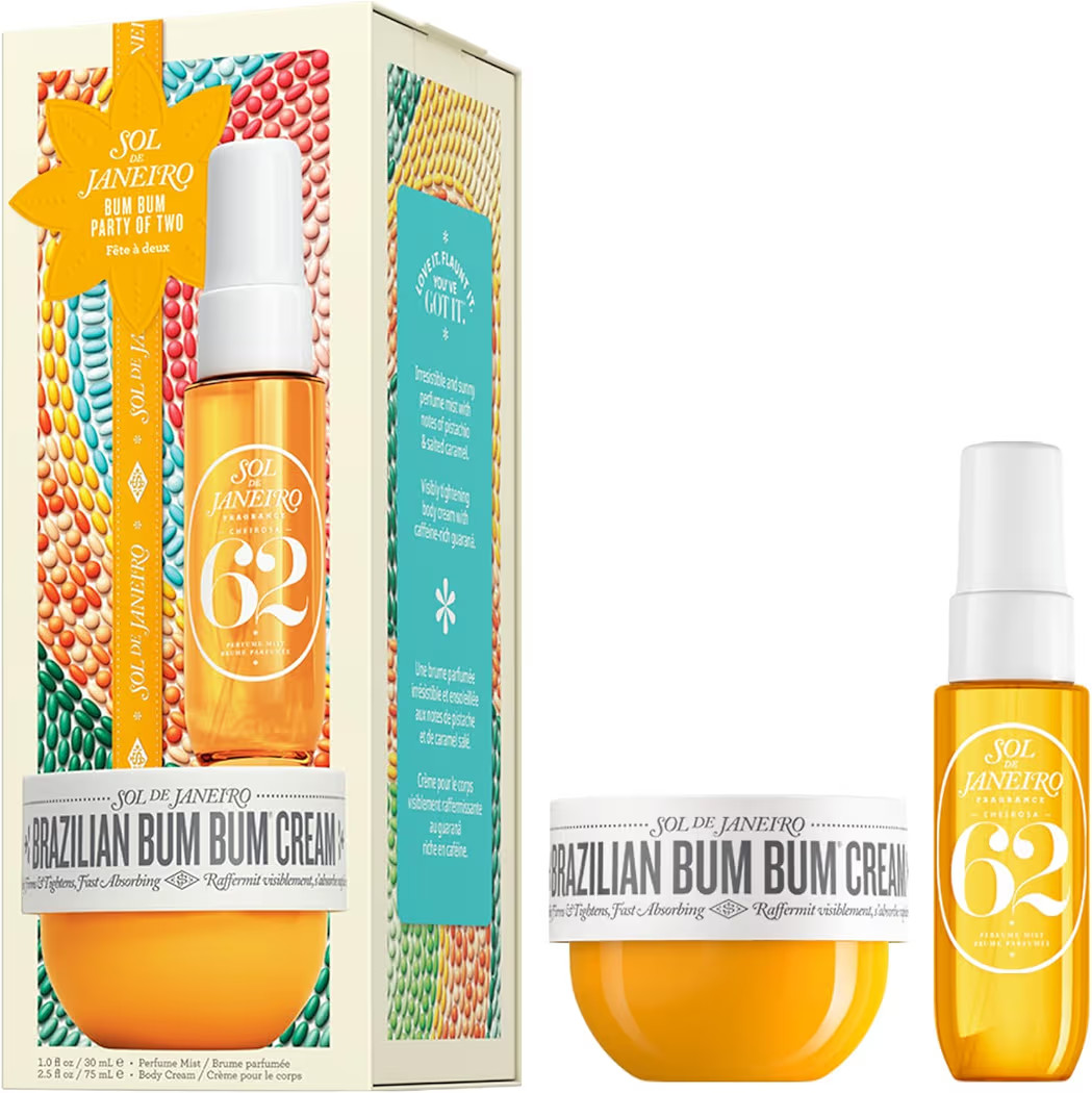Sol de Janeiro Party of Two Beauty Gift Set | Travel Size Body Cream & Perfume Mist Minis | Limited Edition Holiday Set | $36 Value | Amazon (US)