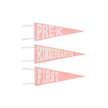 Back to School Pennant - Hamptons Hot Pink Felt | The Beaufort Bonnet Company