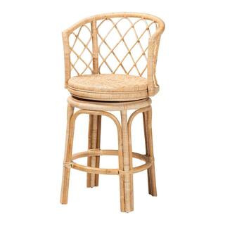 Ayu 25.2 in. Natural Rattan Counter Stool | The Home Depot