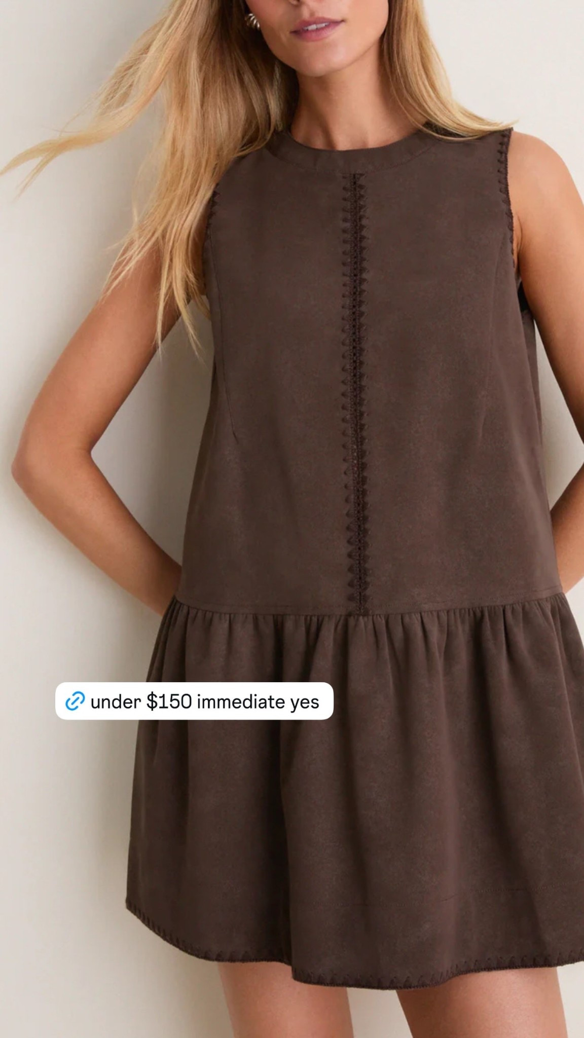 this is the kind of dress you’ll reach for over and over 🤎 the chocolate brown is so good for late summer and fall, and i love the simple silhouette with the subtle detailing. pair it with sandals now, then swap in loafers, boots, or a lightweight jacket once the temperatures cool. and under $150 makes it an even easier yes.

#LTKSeasonal