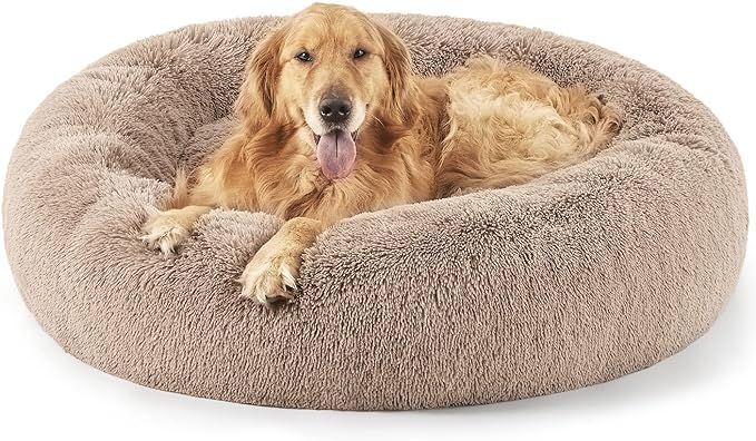 Bedsure Calming Dog Bed for Extra Large Dogs - Donut Washable Large Pet Bed, 45 inches Anti Anxie... | Amazon (US)