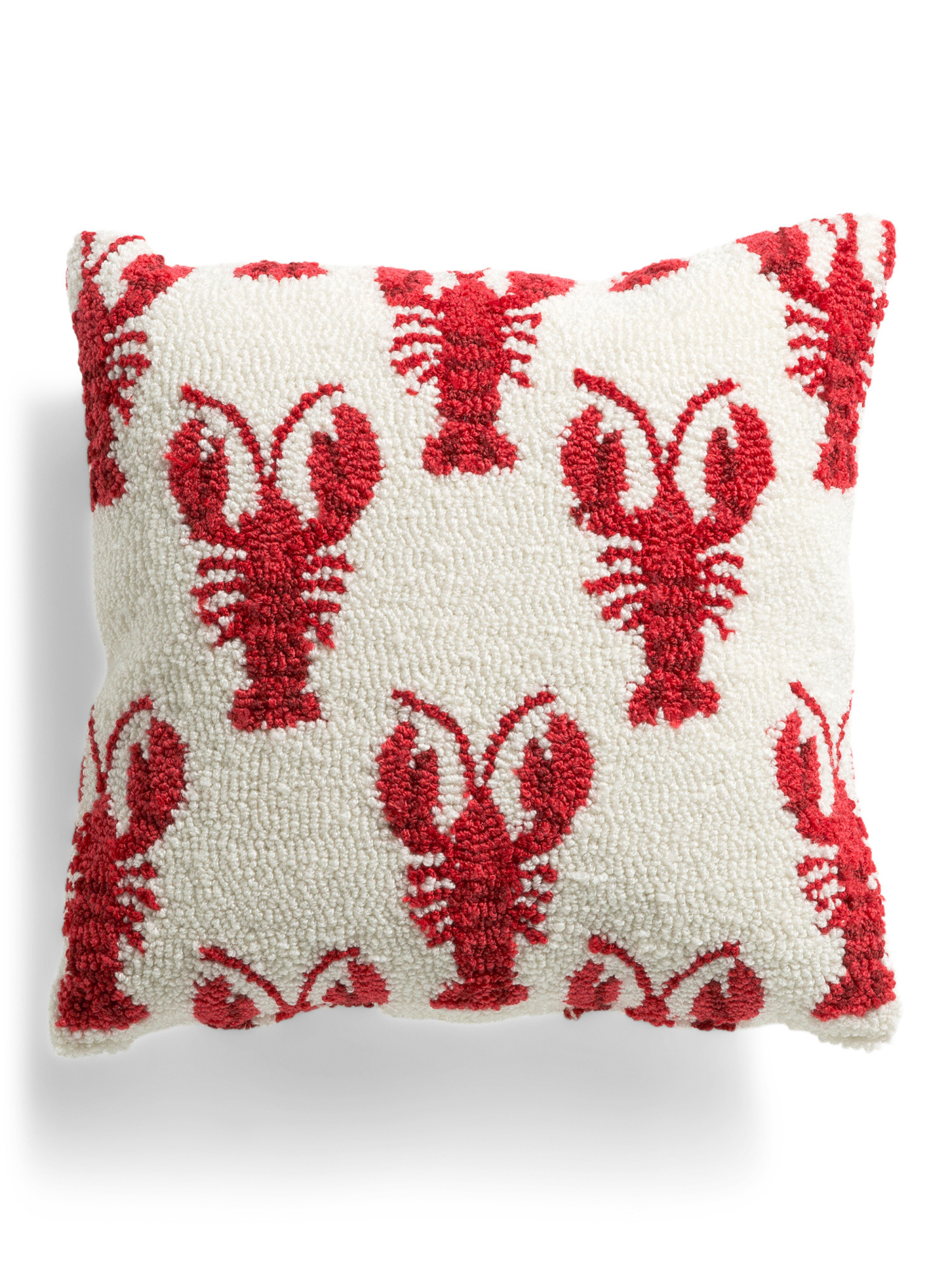 16x16 Lobster All Over Hook Pillow | TJ Maxx