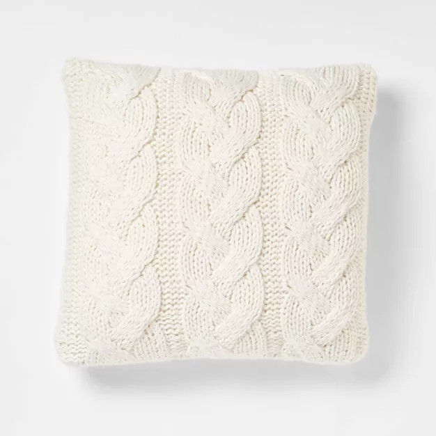 Chunky Cable Knit Throw Pillow - Threshold™ | Target