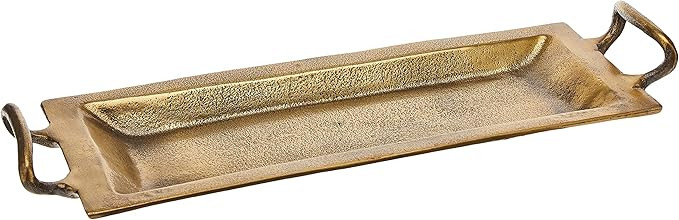 ZUCCOR TARS Zocor Cast Aluminum Serving Tray in Antique Bronze Finish Medium | Ottoman Decorative... | Amazon (US)