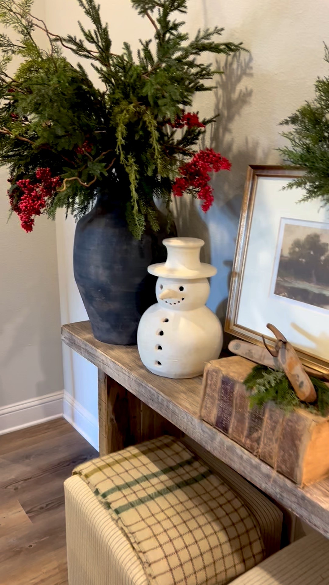 My vase is from hobby lobby it was white and I hand painted it to look like it is an original.  I have some beautiful originals linked below # pottery barn #christmas #greens #ltku 

#LTKHome #LTKHoliday #LTKSeasonal