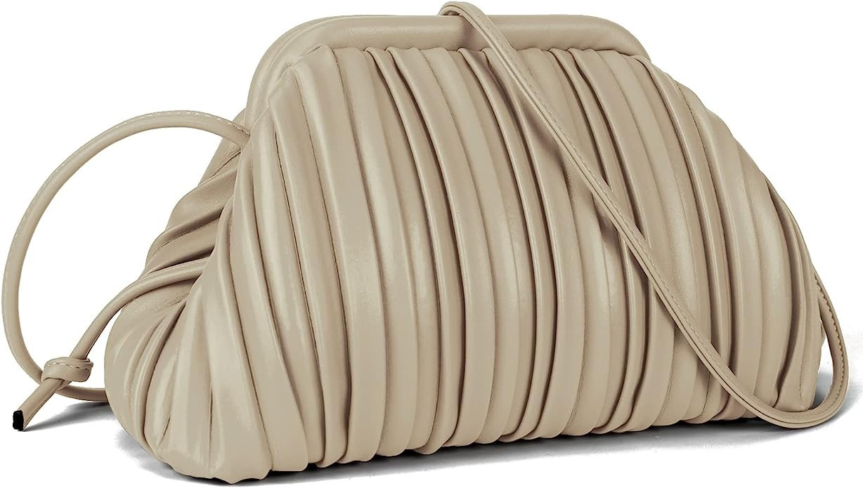 GLITZALL Clutch Purse and Dumpling Bag for Women,Designer Cloud Handbag and Ruched Bag with Detac... | Amazon (US)