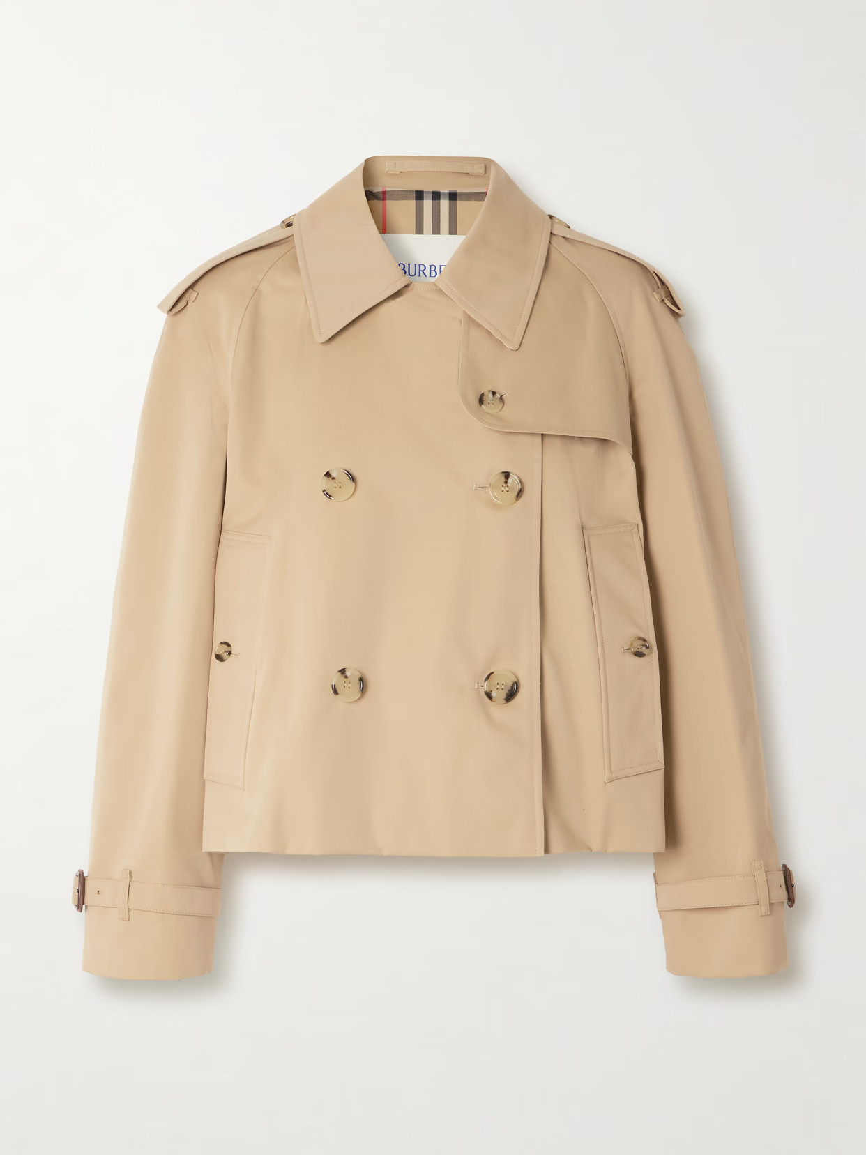 Burberry - Double-breasted Cotton-gabardine Trench Coat - Beige | NET-A-PORTER (UK & EU)