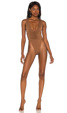 Riot Swim Echo One Piece Bikini in Brown Sugar from Revolve.com | Revolve Clothing (Global)