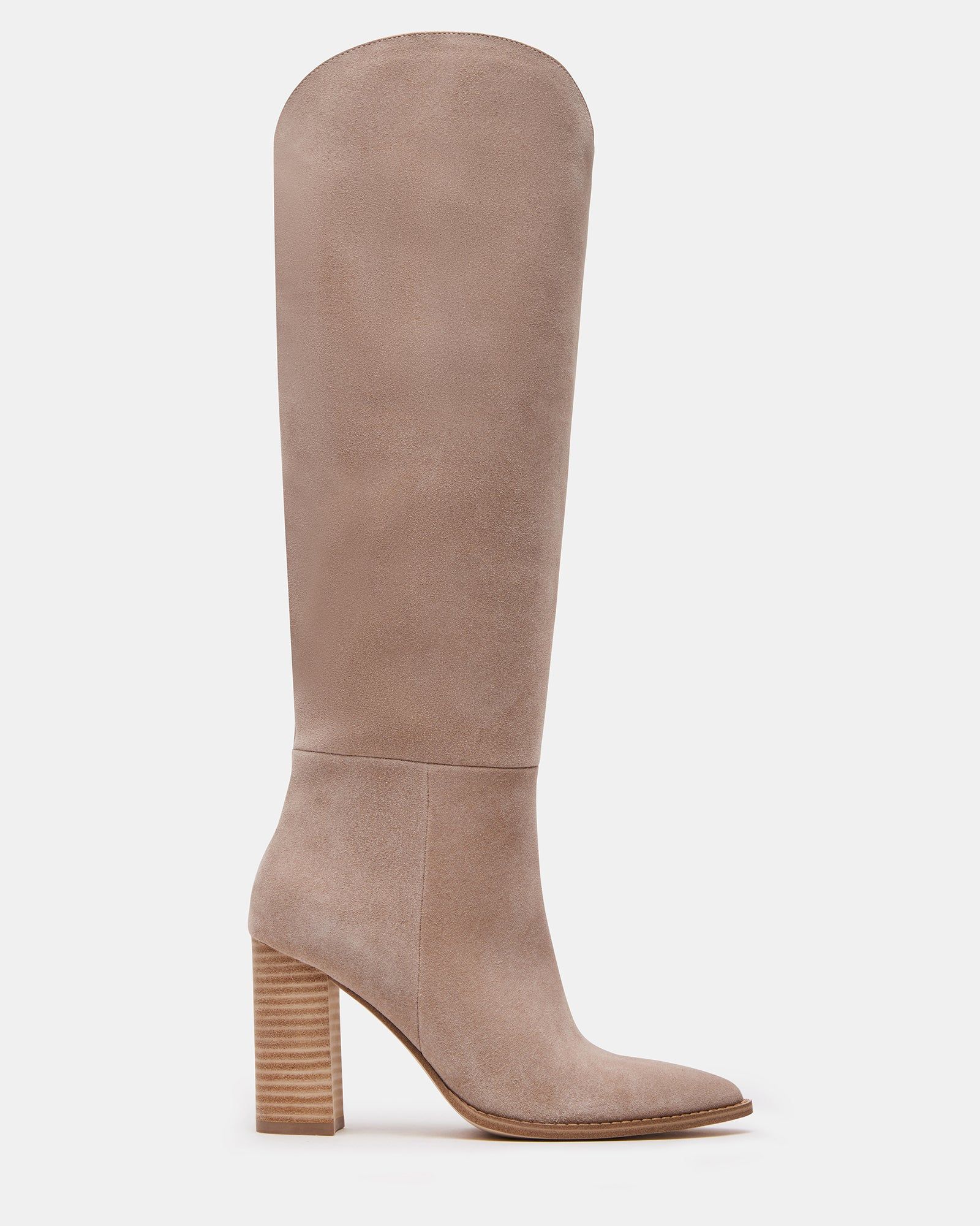 BIXBY Sand Suede Knee High Boot | Women's Boots | Steve Madden (US)