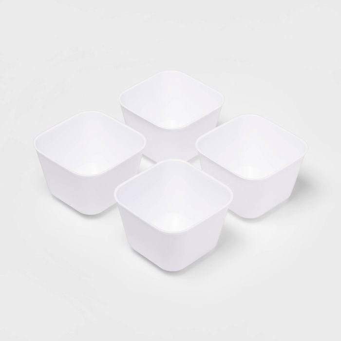 4pk Small Storage Trays White - Room Essentials™ | Target