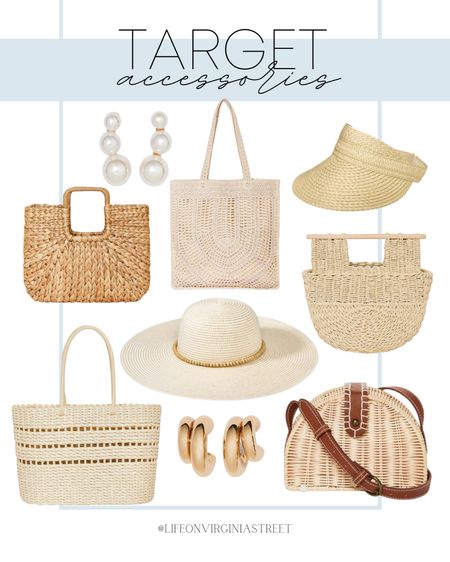 Target accessories round up! So cute for the spring and summer or even vacation! 

resort, target accessories, coastal style,  straw tote, vacation, resort wear, poolside, coastal sffashion, beach wear,  beach outfit, straw hat, beach accessories, target, target finds, target new arrivals


#LTKtravel #LTKSeasonal #LTKswim