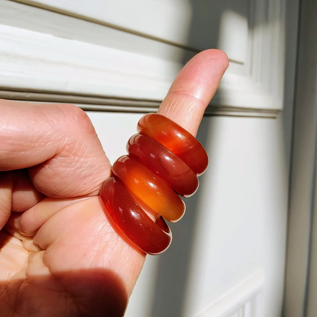Carnelian Ring Gemstone Ring. Healing Gemstone Ring. Crystal Gemstone Red Carnelian Agate Ring St... | Etsy (US)