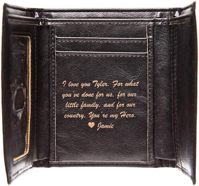 NEW Swanky Badger Personalized Wallet - Trifold Wallet, ID & Card Slots | Amazon (US)