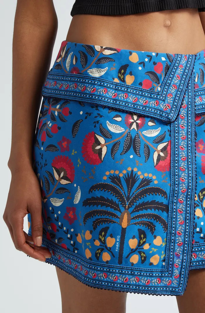 Palms Paradise Wrap Front Miniskirt | Nordstrom