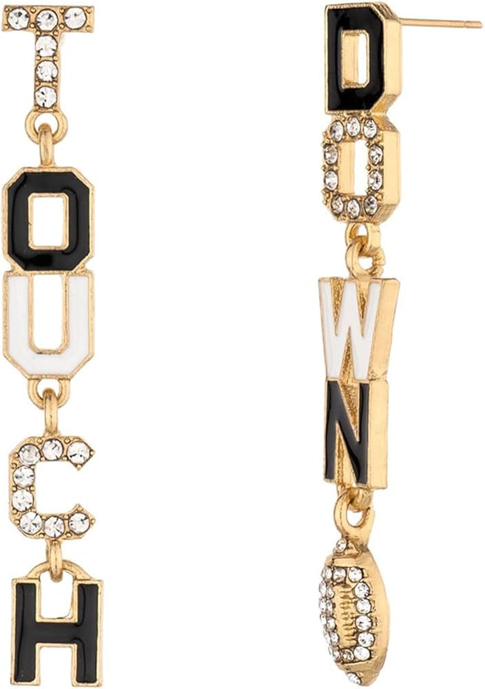 Madison Tyler Football Dangle Earrings for Women | TOUCHDOWN Drop Earrings | Sports Lover Post Ea... | Amazon (US)