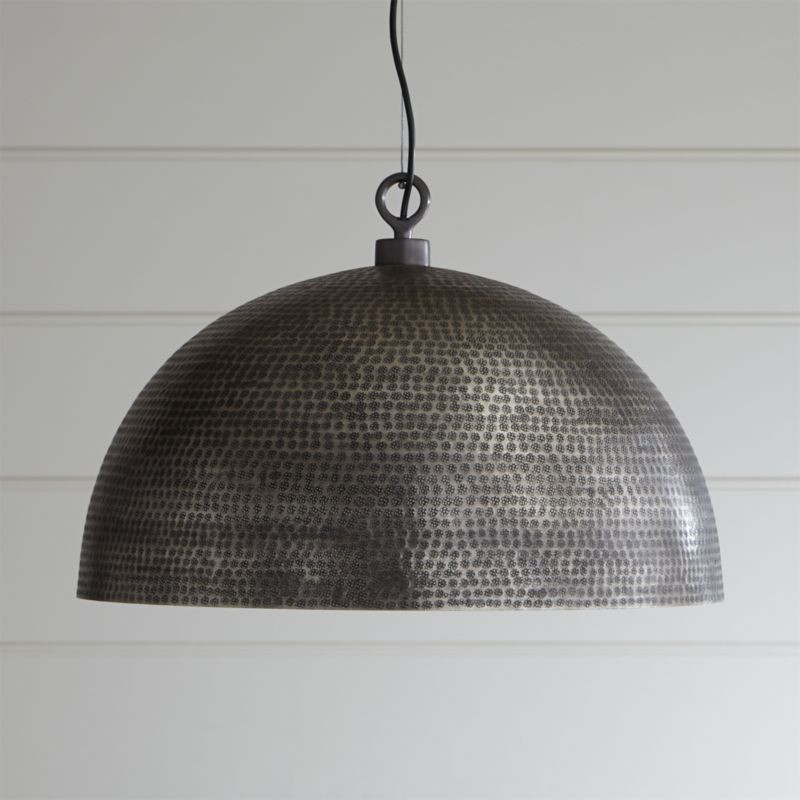 Rodan Hammered Metal Pendant Light + Reviews | Crate & Barrel | Crate & Barrel