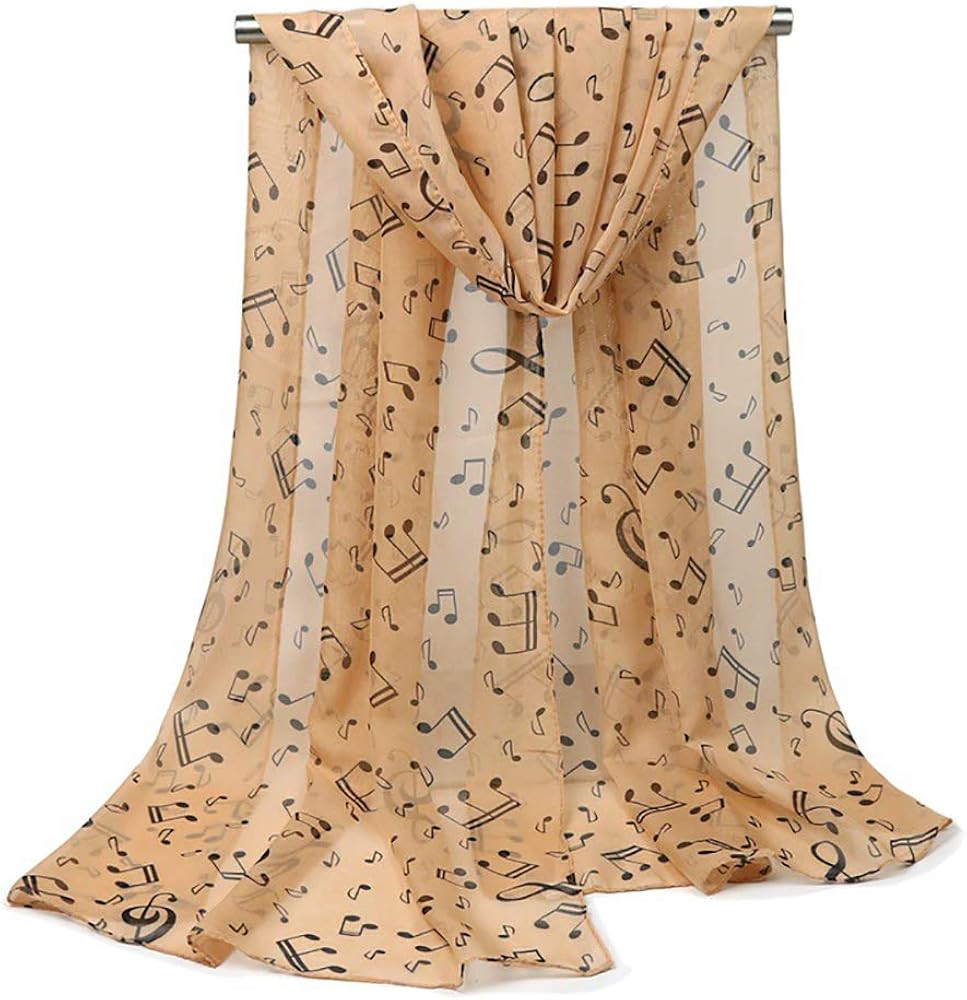 LRRH Womens Fashion Note Scarf Super Lightweight Music Shawl Beach Towel | Amazon (US)