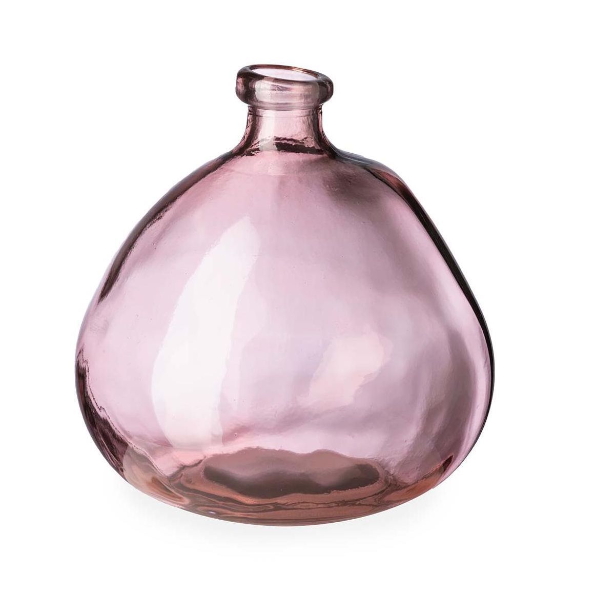 VivaTerra Askew Recycled Glass Balloon Vase, 9" | Target