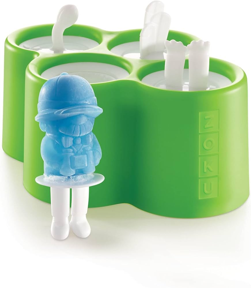 Zoku Safari Pop Molds, 4 Different Easy-release Silicone Popsicle Molds in One Tray, Fun Jungle-i... | Amazon (US)
