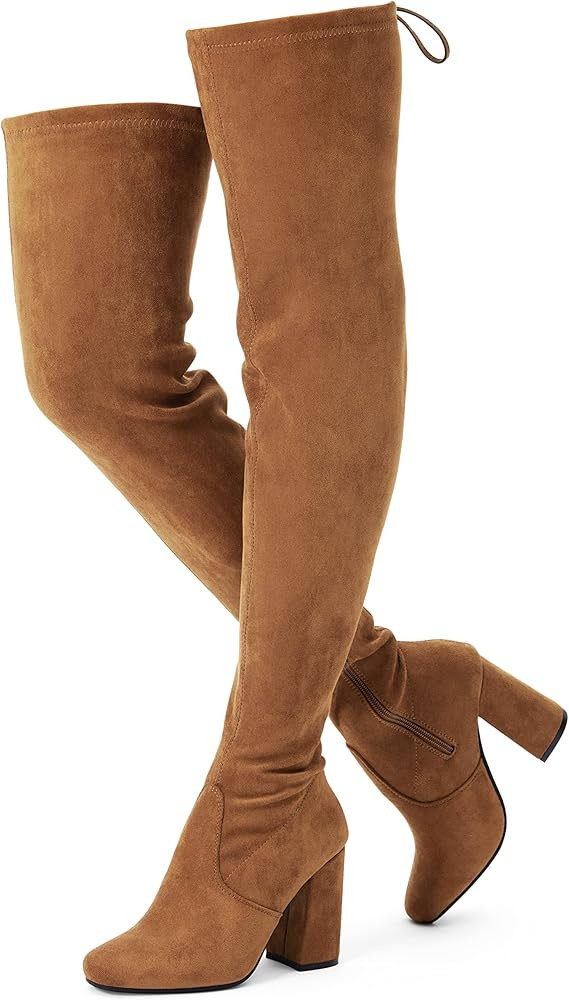 VEPOSE Women's 995 Fall Over The Knee High Stylish Long 3.6Inch Block Heel Boots | Amazon (US)