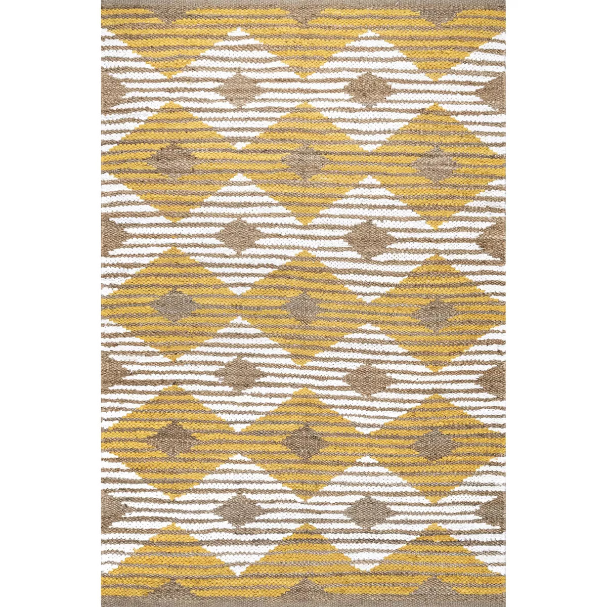 Nuloom Hand Braided Marla Denim And Jute Diamonds Indoor Area Rug | Target