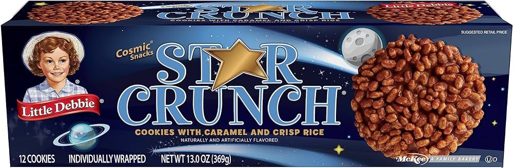 Little Debbie Star Crunch 12 Individually Wrapped Cookies, Chocolate, Caramel and Fudge, 13 Oz | Amazon (US)