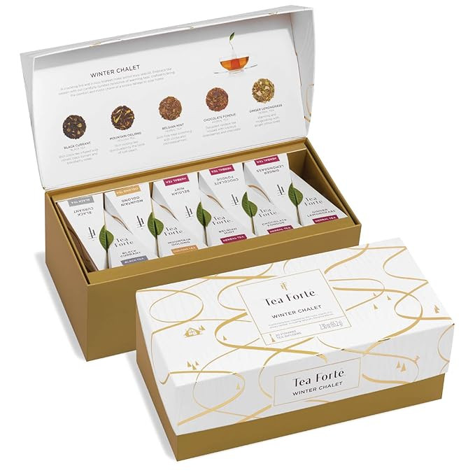 Tea Forte Winter Chalet Premium Presentation Box Gift Set Sampler, 20 Count, 4 of Each Blend Indi... | Amazon (US)