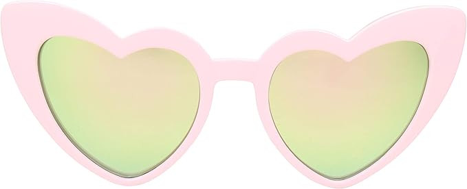 ShadyVEU Trendy Heart Shaped Love Colorful Baby Girl Toddler Ages 2-6 Yrs. Oversize Kids Sunglass... | Amazon (US)