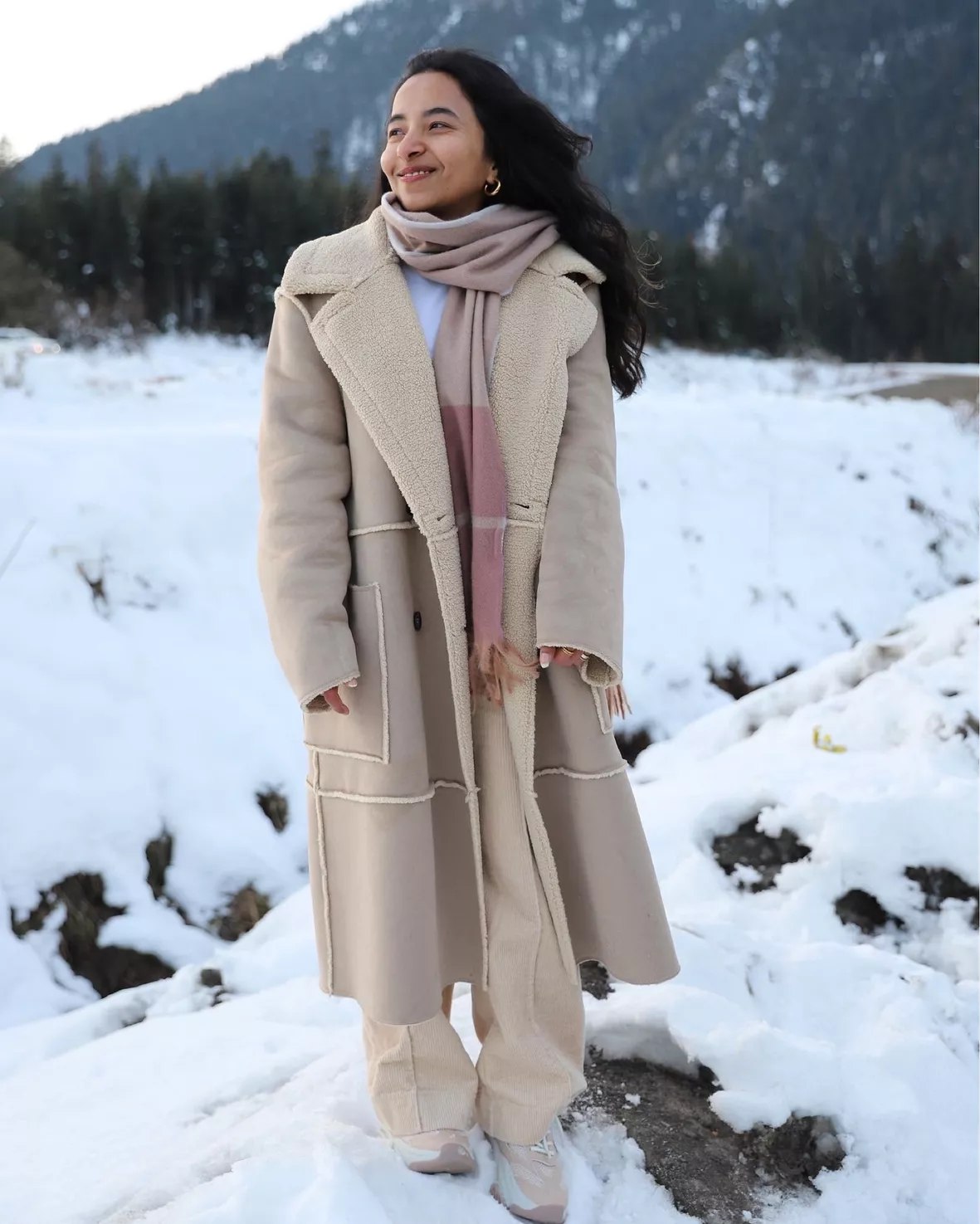 Wander Agio Women's Fashion Scarves Long Shawl Winter Thick Warm Knit Large  Plaid Scarf