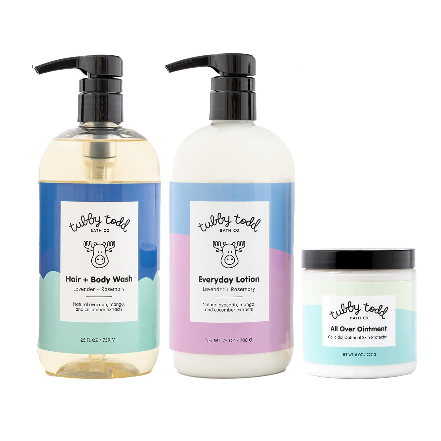 TUBBY TODD 3-Step Baby Bath & Skincare Routine - The Regulars Bundle - Baby Shampoo and Body Wash... | Amazon (US)