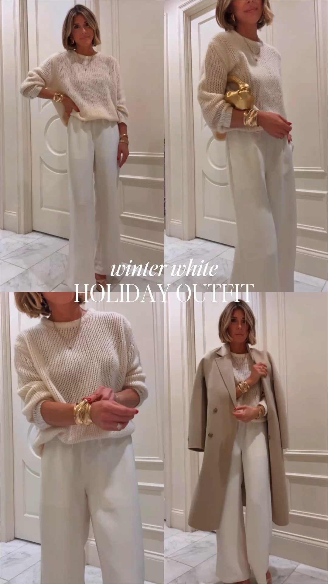 Winter white holiday party outfit- I'm wearing  size small in all 

#LTKFindsUnder100 #LTKHoliday