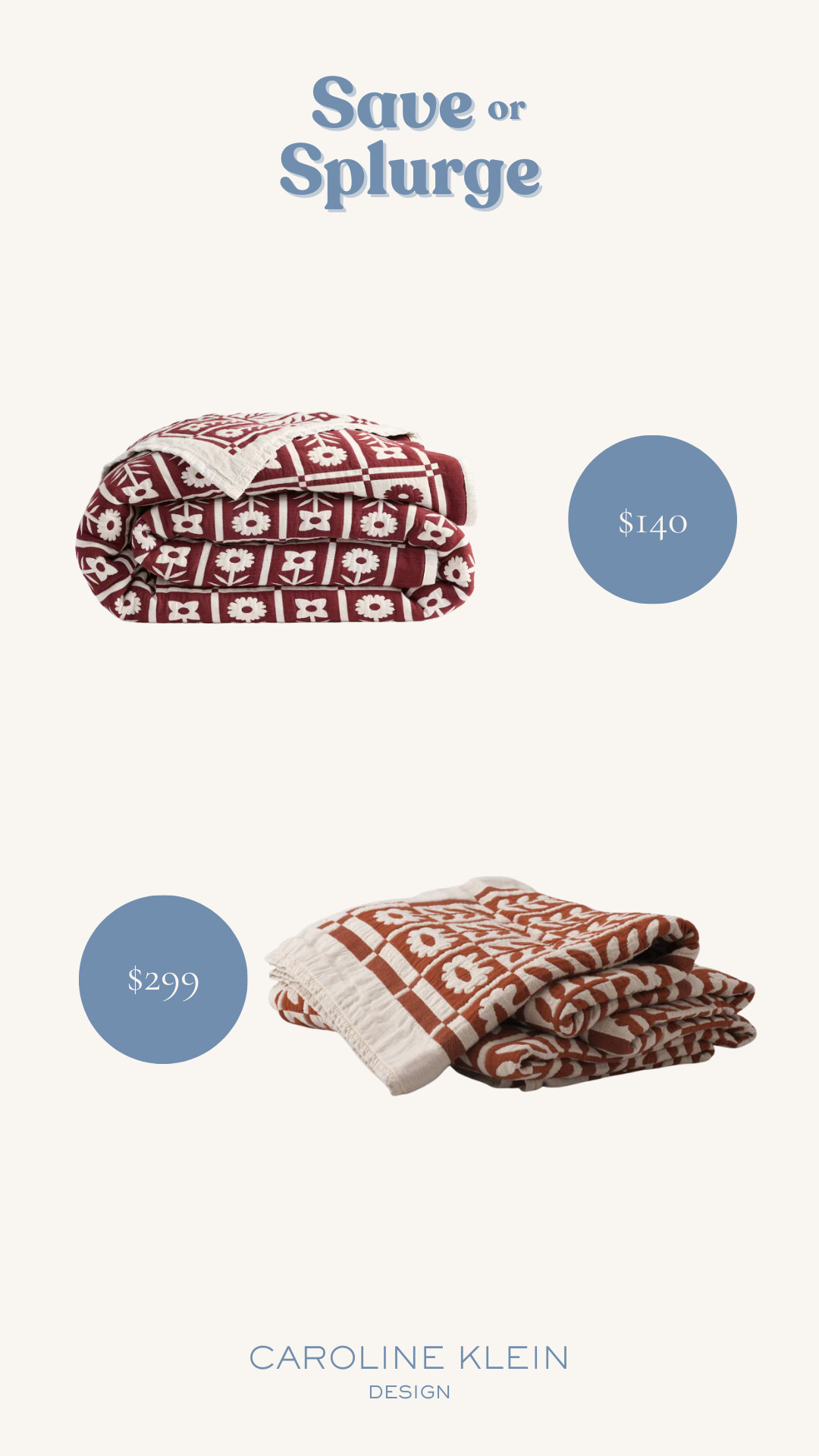 Save or Splurge: Floral Quilt 

 #LTKHome