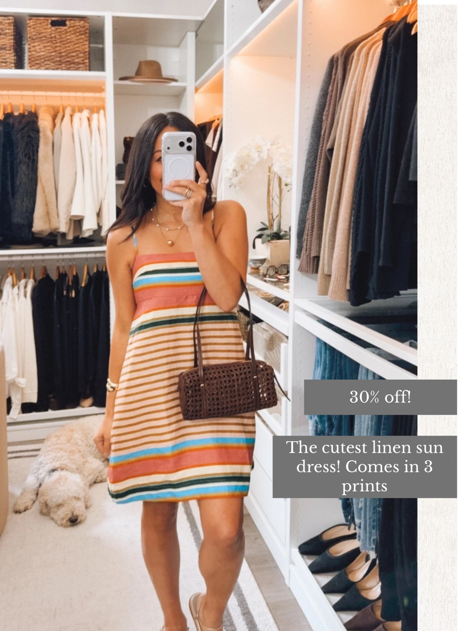 A great dress- structured medium weight linen - currently 30% off
Fits TTS 

#LTKootd #LTKOver40