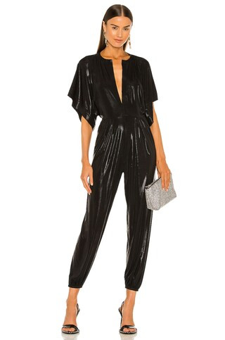 Norma Kamali Rectangle Jog Jumpsuit in Black from Revolve.com | Revolve Clothing (Global)