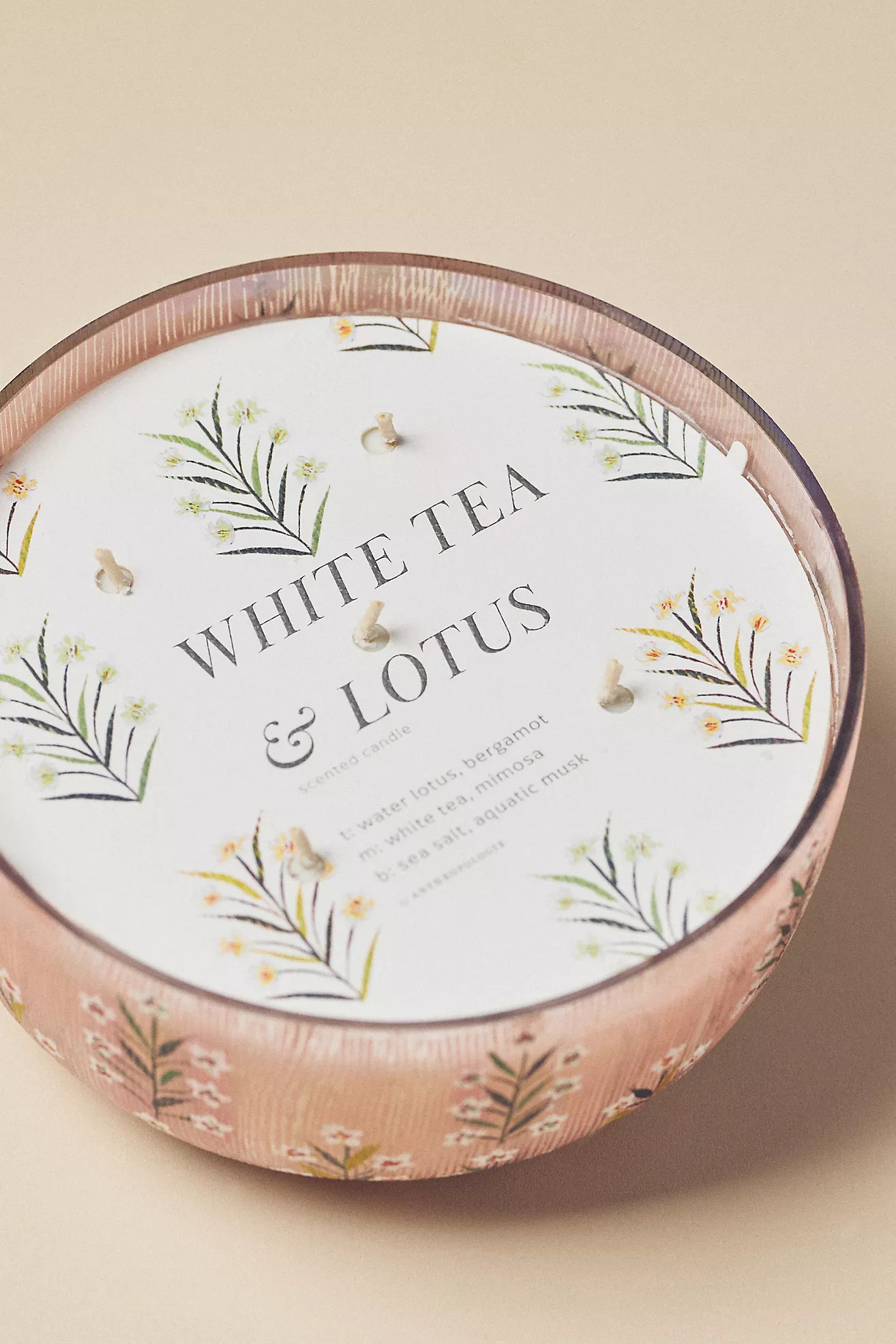 Astrid Fresh White Tea & Lotus Glass Candle | Anthropologie (US)