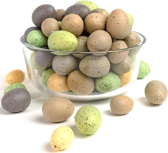 MELIUS 96Pcs Grey Mini Easter Eggs, Assorted Foam Eggs for Vase Filling Easter Decoration (Grey) | Amazon (US)