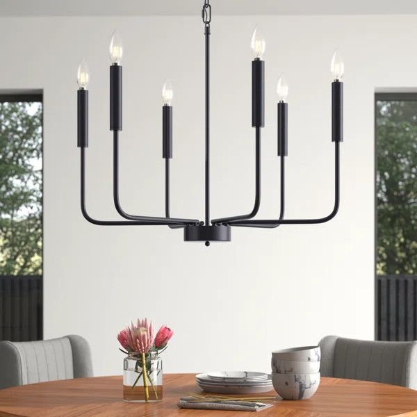 Seo 6 - Light Classic / Traditional Modern Farmhouse Candle Style Dimmable Chandelier | Wayfair North America