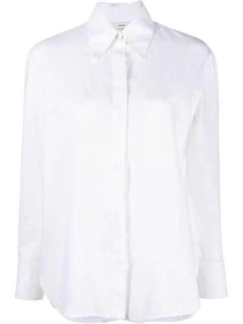 long-sleeve linen shirt | Farfetch Global