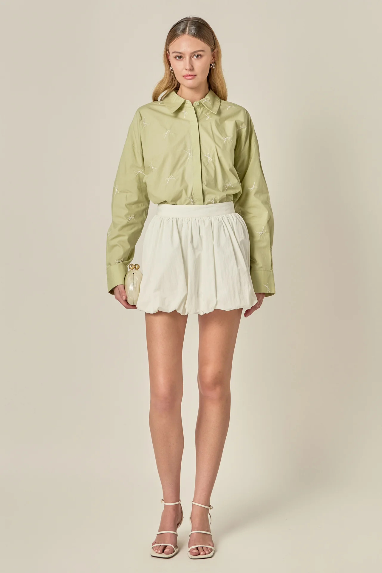 Bow Embroidery Shirt | English Factory