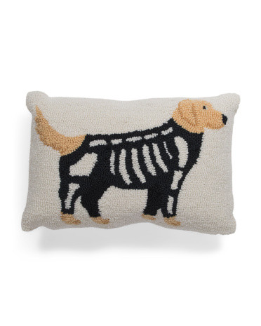 12x18 Golden Retriever Skeleton Costume Hook Pillow | TJ Maxx