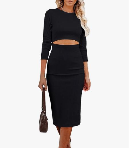 Black cutout dress 
Amazon find

#LTKstyletip #LTKfindsunder50 #LTKover40