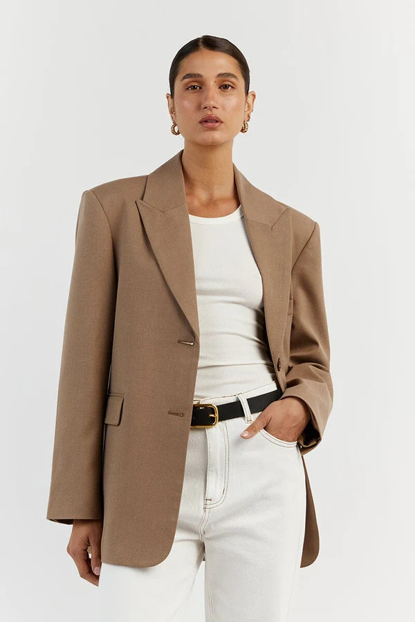 HARLEY LATTE BOYFRIEND BLAZER | DISSH