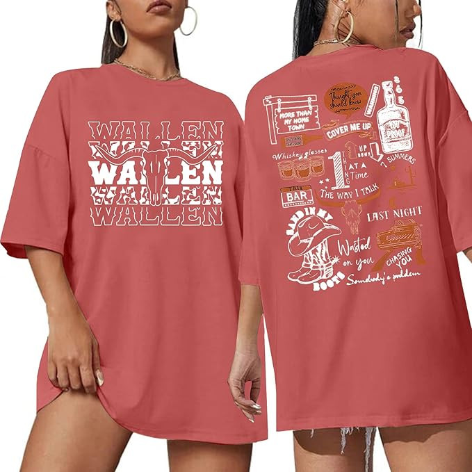 Cow Skull Women Oversized Shirt: Country Music T-Shirt Vintage Western Rodeo Graphic Tee 90s Musi... | Amazon (US)
