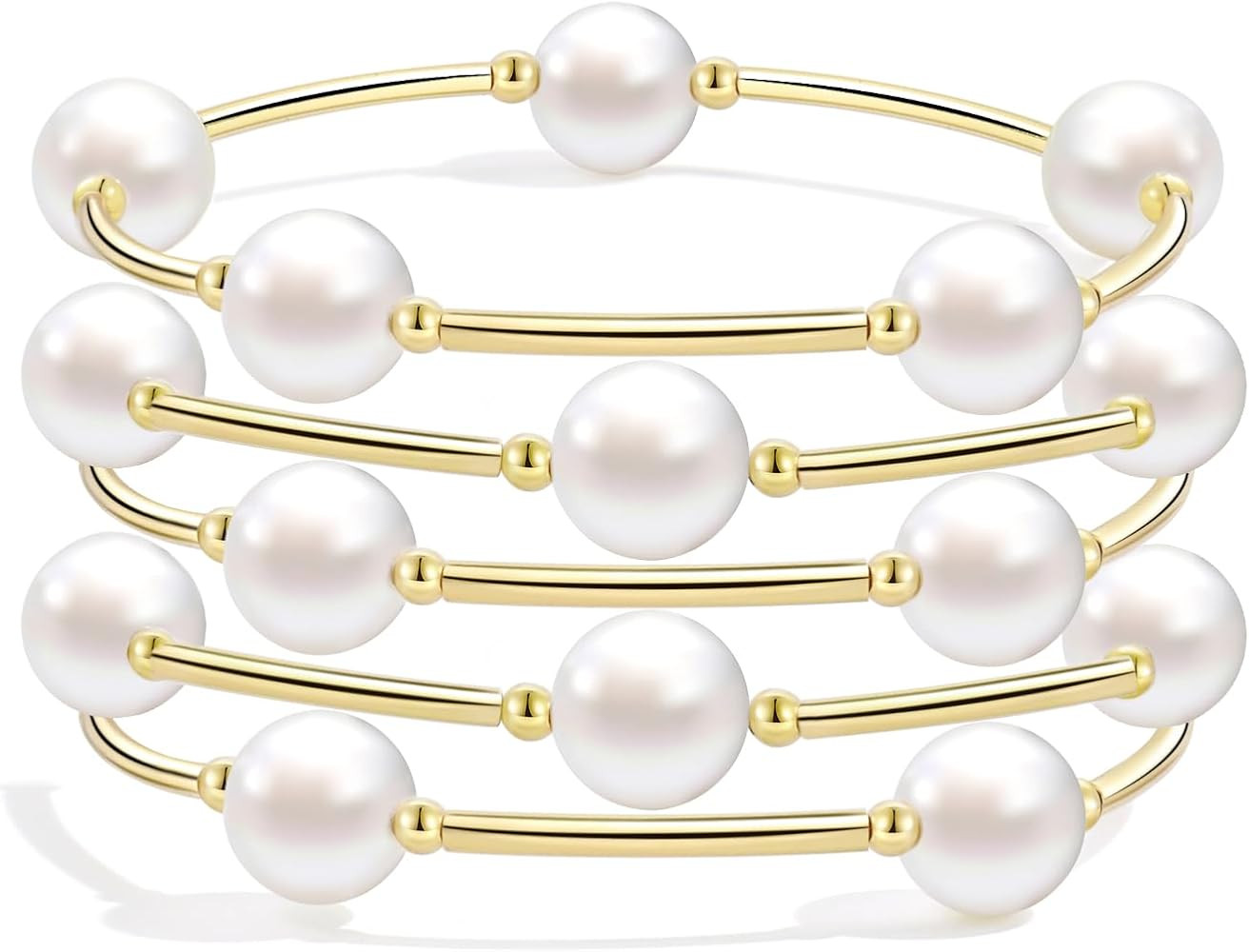 Elegance 11 designs 10mm Crystal White Pearl Blessing Bracelet | Amazon (US)