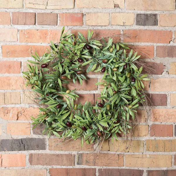 Faux Olive Silk 24'' Wreath | Wayfair North America