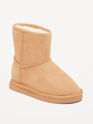 Faux-Suede Sherpa-Lined Boots for Toddler Girls | Old Navy (CA)